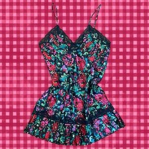 Vintage Gold Label Victoria’s Secret floral lingerie slip